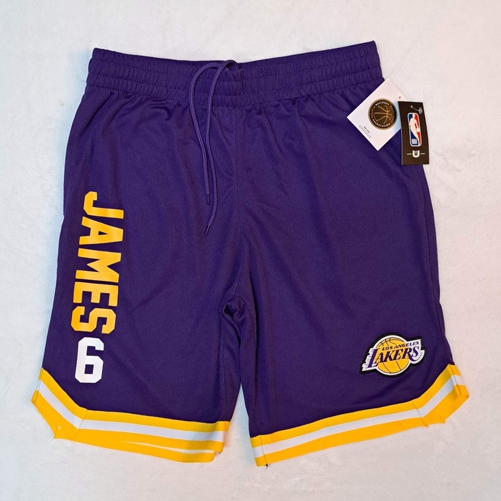 Men's LARGE NBA Lakers Athletic Shorts